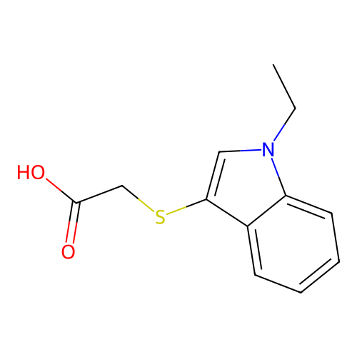 (1-Ethyl-1H-indol-3-ylsulfanyl)-acetic acid structure