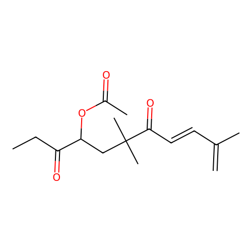 8,10-Undecadiene-3,7-dione, 4-(acetyloxy)-6,6,10-trimethyl-, (E)- structure