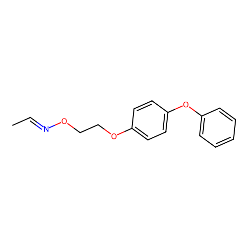 Acetaldehyde, O-(2-(4-phenoxyphenoxy)ethyl)oxime structure