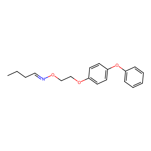 Butanal, O-(2-(4-phenoxyphenoxy)ethyl)oxime structure