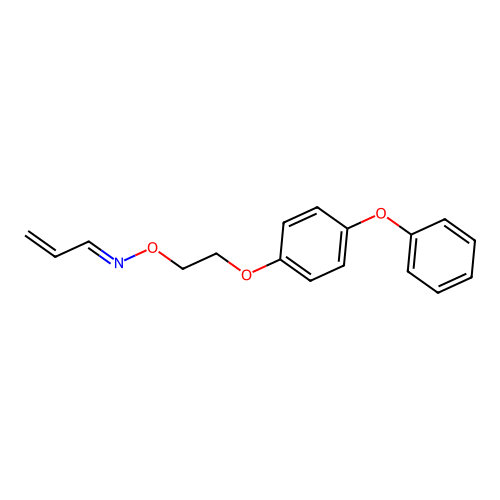 2-Propenal, O-(2-(4-phenoxyphenoxy)ethyl)oxime structure