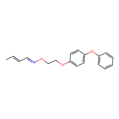 2-Butenal, O-(2-(4-phenoxyphenoxy)ethyl)oxime structure