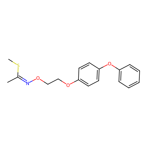 Ethanimidothioic acid, N-(2-(4-phenoxyphenoxy)ethoxy)-, methyl ester structure