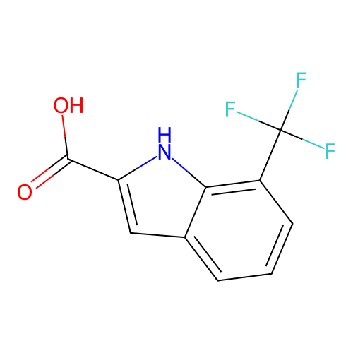 7-(Trifluoromethyl)-1H-indole-2-carboxylic acid structure