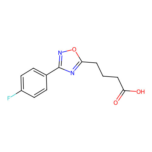 3-(4-Fluorophenyl)-1,2,4-oxadiazole-5-butanoic acid structure