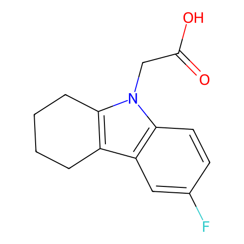 (6-Fluoro-1,2,3,4-tetrahydro-carbazol-9-yl)-acetic acid structure