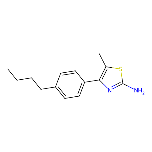 4-(4-Butylphenyl)-5-methyl-1,3-thiazol-2-amine structure