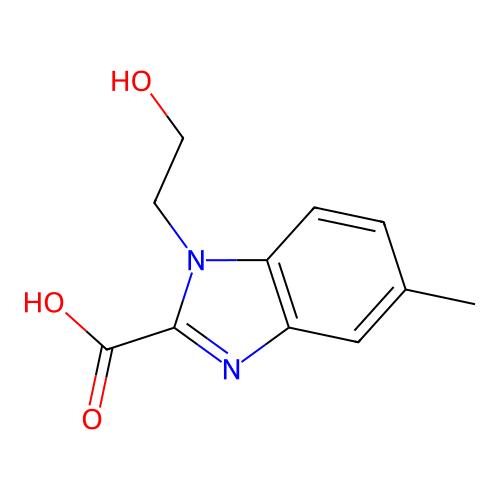 1-(2-Hydroxy-ethyl)-5-methyl-1H-benzoimidazole-2-carboxylic acid structure