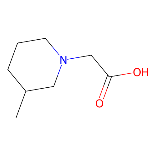 (3-Methylpiperidin-1-yl)acetic acid structure