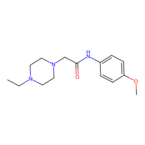 2-(4-ethylpiperazin-1-yl)-N-(4-methoxyphenyl)acetamide structure