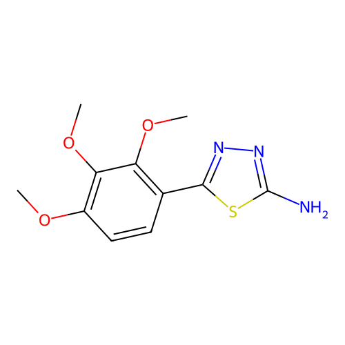 5-(2,3,4-Trimethoxyphenyl)-1,3,4-thiadiazol-2-amine structure
