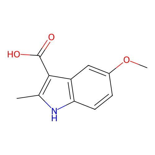 5-methoxy-2-methyl-1H-indole-3-carboxylic acid structure