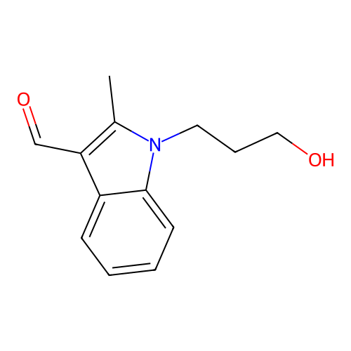 1-(3-hydroxypropyl)-2-methyl-1H-indole-3-carbaldehyde structure