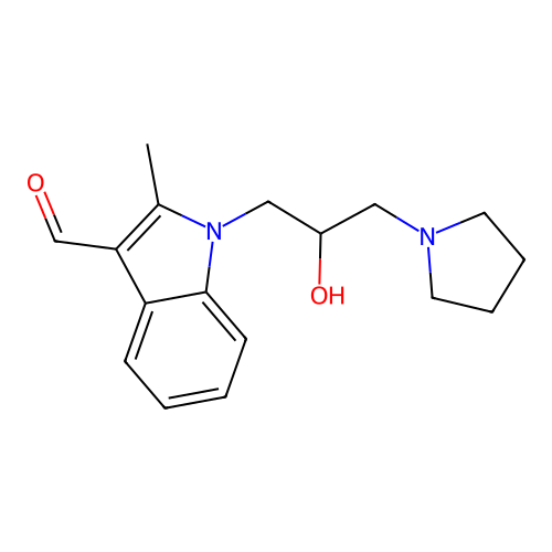 1-(2-Hydroxy-3-pyrrolidin-1-yl-propyl)-2-methyl-1H-indole-3-carbaldehyde structure