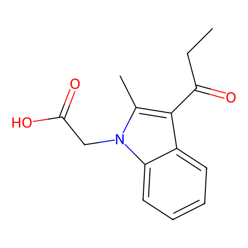 (2-Methyl-3-propionyl-indol-1-yl)-acetic acid structure