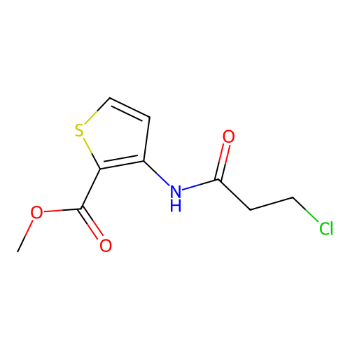 Methyl 3-[(3-chloropropanoyl)amino]thiophene-2-carboxylate structure