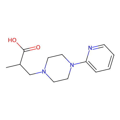 2-Methyl-3-(4-pyridin-2-yl-piperazin-1-yl)-propionic acid structure