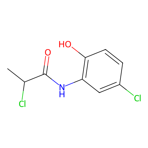 2-chloro-N-(5-chloro-2-hydroxyphenyl)propanamide structure