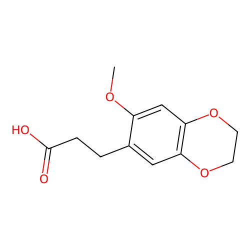 3-(7-Methoxy-2,3-dihydro-benzo[1,4]dioxin-6-yl)-propionic acid structure