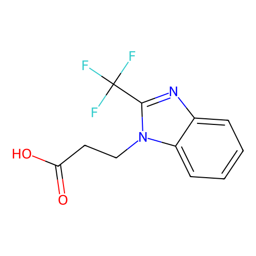 3-(2-Trifluoromethyl-benzoimidazol-1-yl)-propionic acid structure