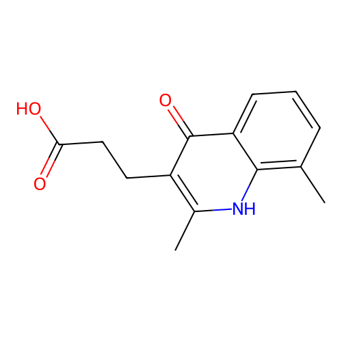 3-(4-Hydroxy-2,8-dimethylquinolin-3-yl)propanoic acid structure