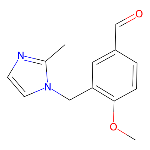 4-methoxy-3-[(2-methyl-1H-imidazol-1-yl)methyl]benzaldehyde structure