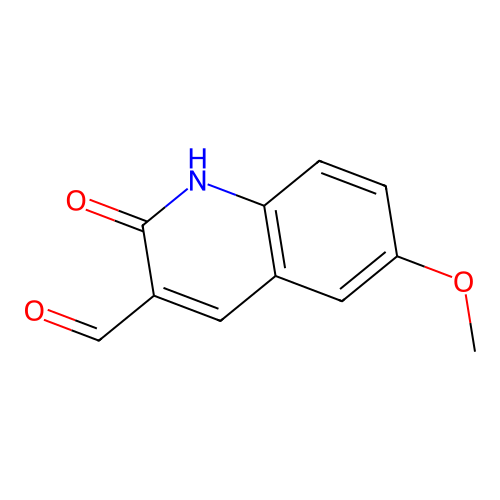 2-Hydroxy-6-methoxy-3-quinolinecarbaldehyde structure