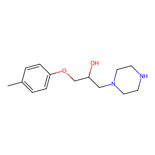 1-Piperazin-1-yl-3-p-tolyloxy-propan-2-ol structure