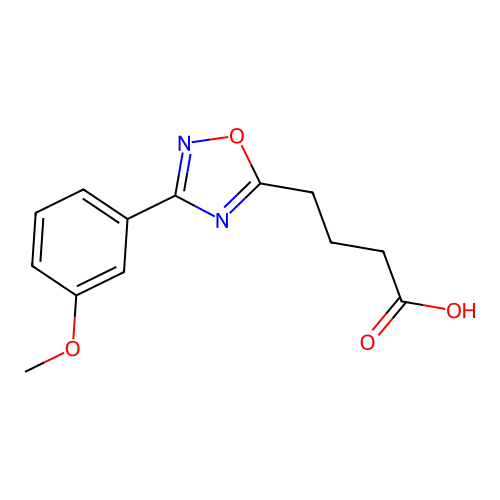 4-[3-(3-Methoxyphenyl)-1,2,4-oxadiazol-5-yl]butanoic acid structure