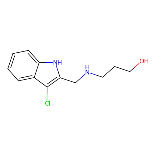 3-[(3-Chloro-1H-indol-2-ylmethyl)-amino]-propan-1-ol structure
