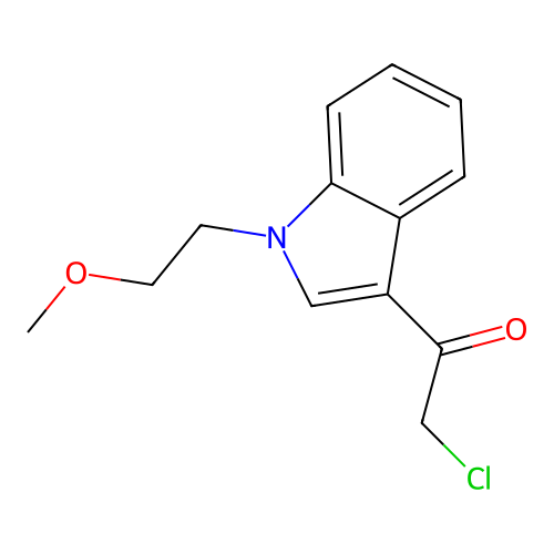 2-Chloro-1-[1-(2-methoxy-ethyl)-1H-indol-3-yl]-ethanone structure