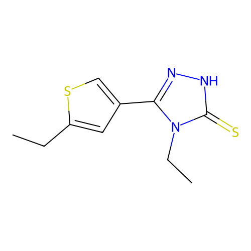 4-ethyl-5-(5-ethylthien-3-yl)-4H-1,2,4-triazole-3-thiol structure