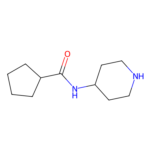 Cyclopentanecarboxylic acid piperidin-4-ylamide structure