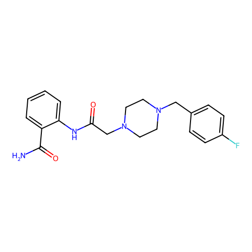 2-[[2-[4-[(4-Fluorophenyl)methyl]piperazin-1-yl]acetyl]amino]benzamide structure