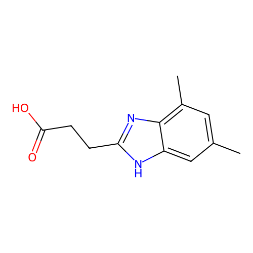 3-(5,7-Dimethyl-1H-benzoimidazol-2-yl)-propionic acid structure