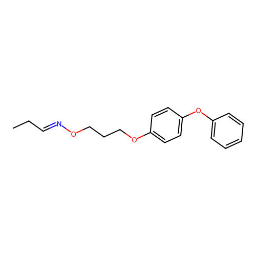 Propanal, O-(3-(4-phenoxyphenoxy)propyl)oxime structure