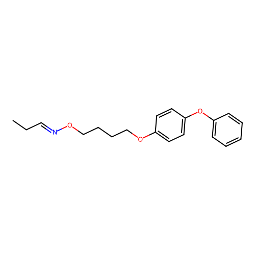 Propanal, O-(4-(4-phenoxyphenoxy)butyl)oxime structure