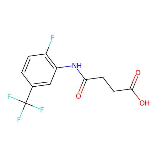 4-[2-Fluoro-5-(trifluoromethyl)anilino]-4-oxobutanoic acid structure