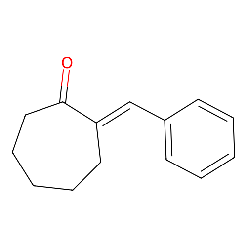 2-Phenylmethylenecycloheptan-1-one structure