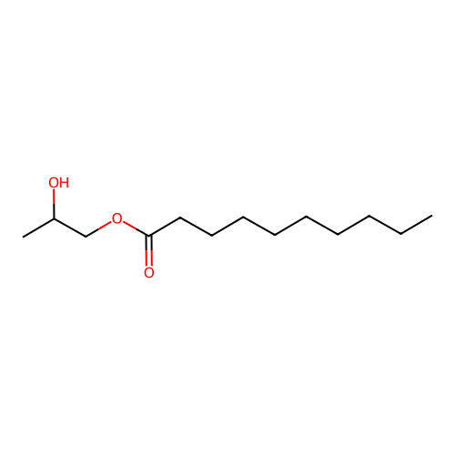 Propylene glycol 1-caprate structure
