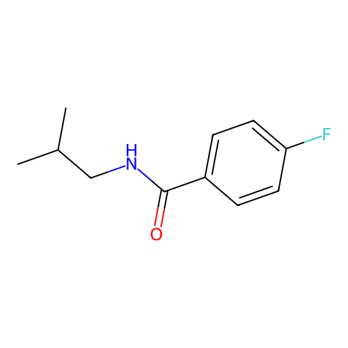 4-fluoro-N-(2-methylpropyl)benzamide structure