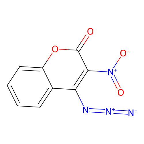 2H-1-Benzopyran-2-one, 4-azido-3-nitro- structure