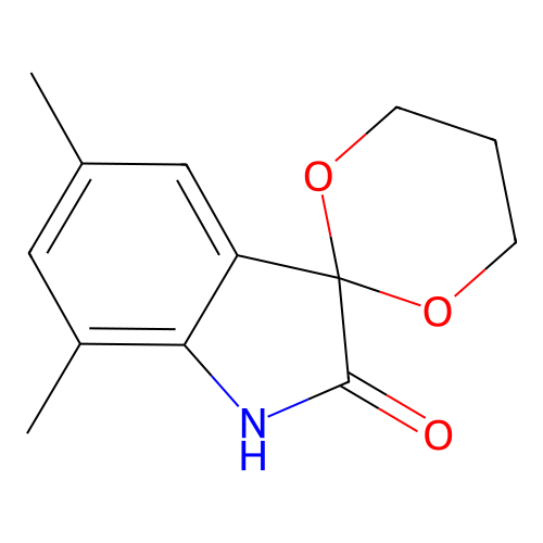 5',7'-dimethylspiro[1,3-dioxane-2,3'-indol]-2'(1'H)-one structure