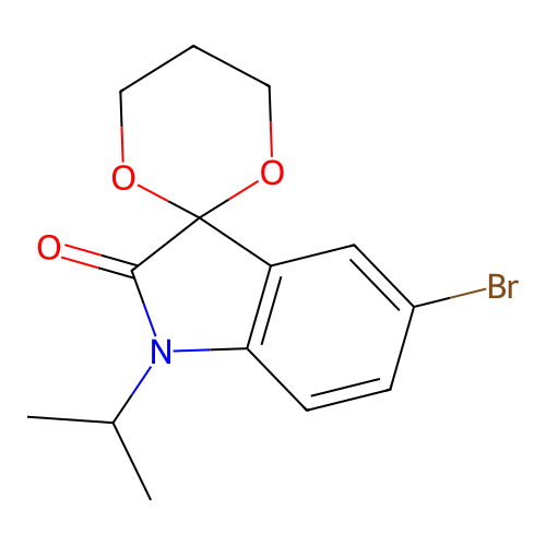 11-Bromo-7-(methylethyl)spiro[1,3-dioxane-2,3'-indoline]-8-one structure