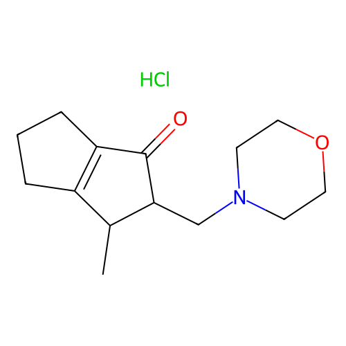3-Methyl-2-(morpholinomethyl)-3,4,5,6-tetrahydro-1(2H)-pentalenone hydrochloride structure