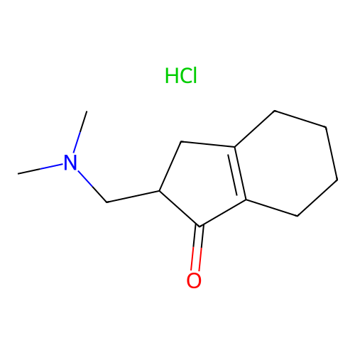 1-Indanone, 4,5,6,7-tetrahydro-2-((dimethylamino)methyl)-, hydrochloride structure