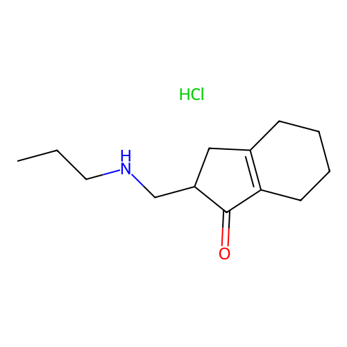 1-Indanone, 4,5,6,7-tetrahydro-2-((propylamino)methyl)-, hydrochloride structure