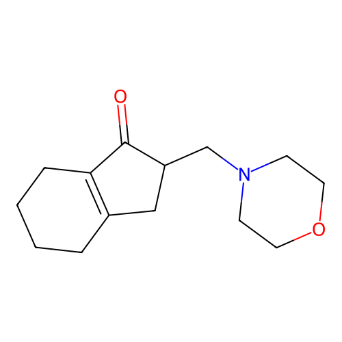 1H-Inden-1-one, 2,3,4,5,6,7-hexahydro-2-(4-morpholinylmethyl)- structure