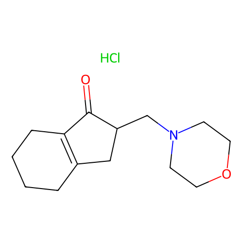 1-Indanone, 4,5,6,7-tetrahydro-2-(morpholinomethyl)-, hydrochloride structure