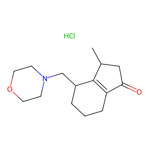 1-Indanone, 4,5,6,7-tetrahydro-3-methyl-4-(morpholinomethyl)-, hydrochloride structure